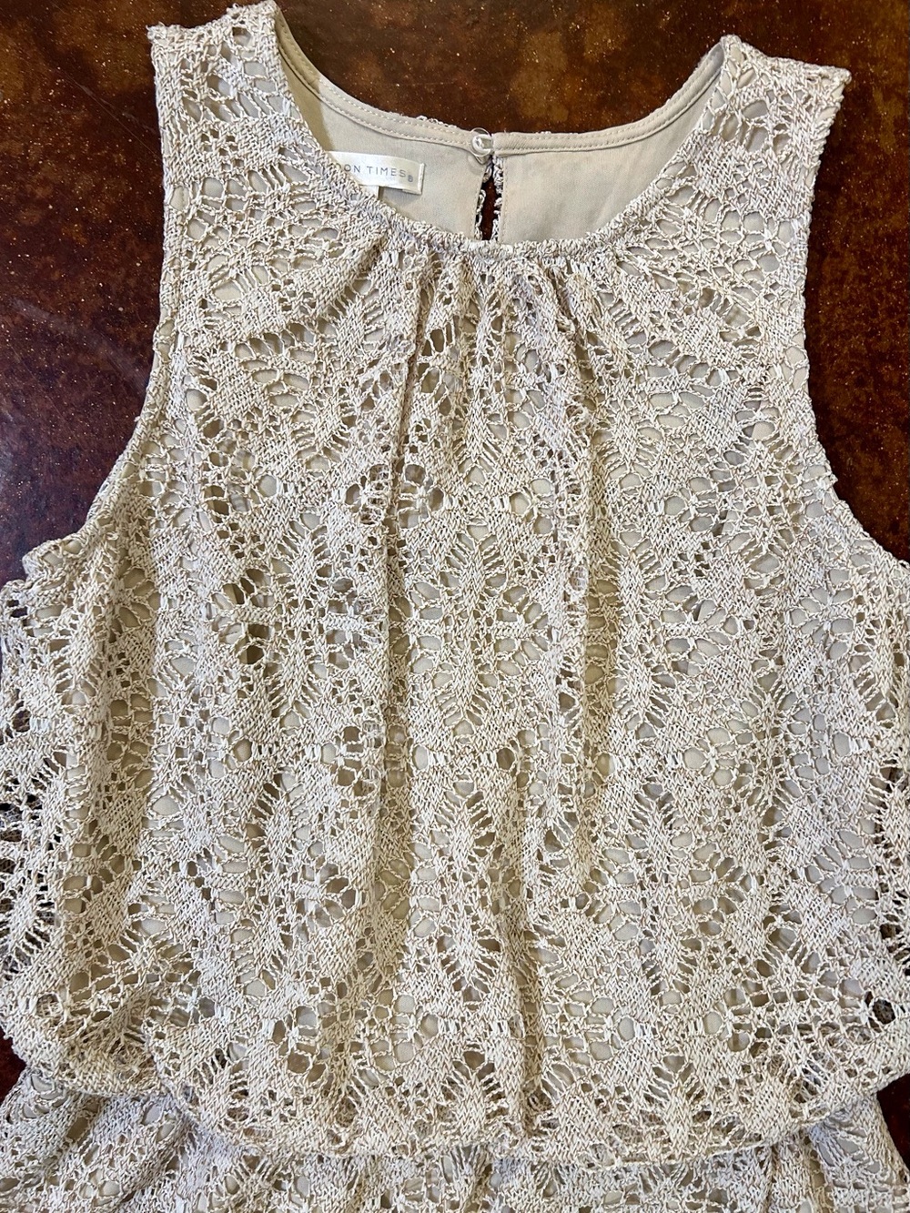 London Times Ivory Lace Maxi Dress Size 10